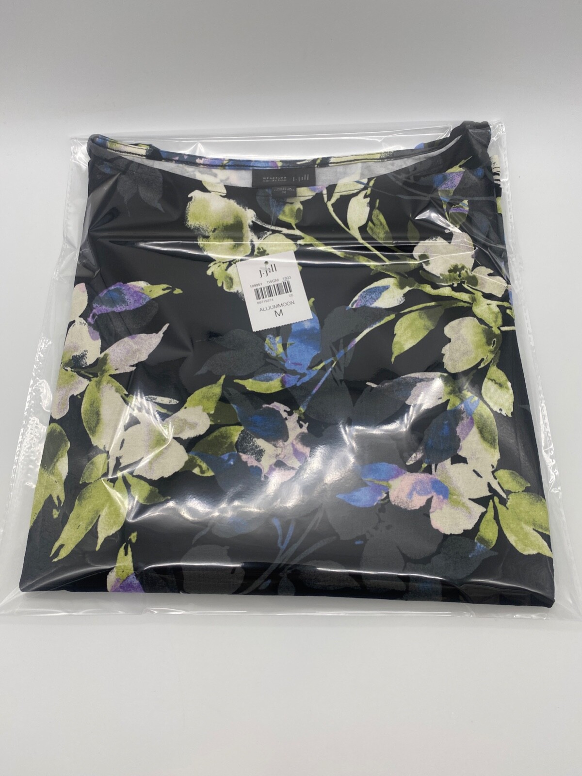 J.Jill ~ M ~ NEW Very Pretty Wearever Easy Top ~ Allium Moonlit Garden ~ NWT 1A2