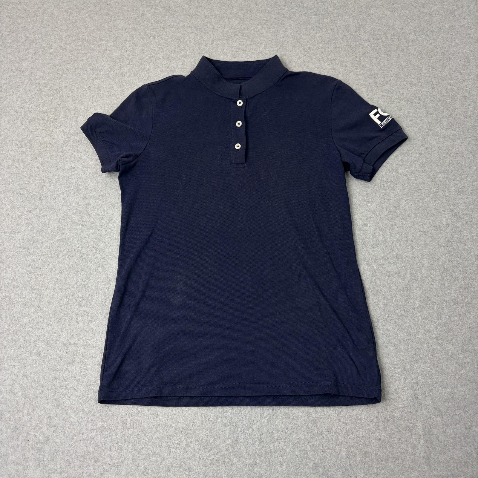 Johnnie-O Polo Shirt Womens Small Blue Solid Short Sleeve Friends Of Golf Logo