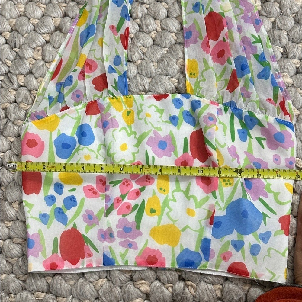 With Jean Tulip Top Garden Party – size XS Halter top