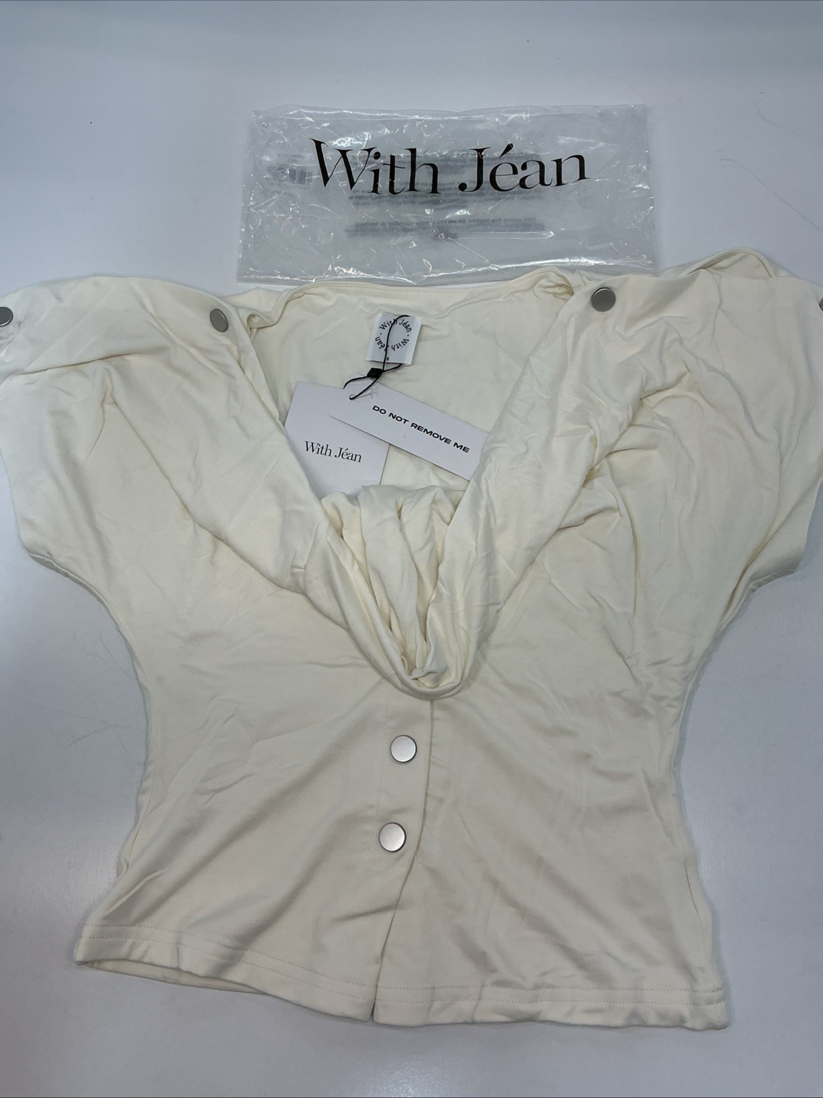 With Jean Sienna Top S White