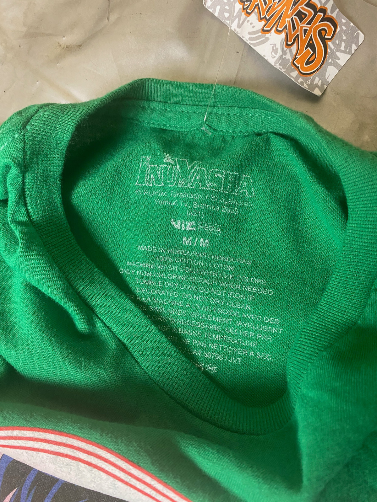 Inuyasha And Kagome ANIME Green Graphic T-Shirt SZ M-NWT