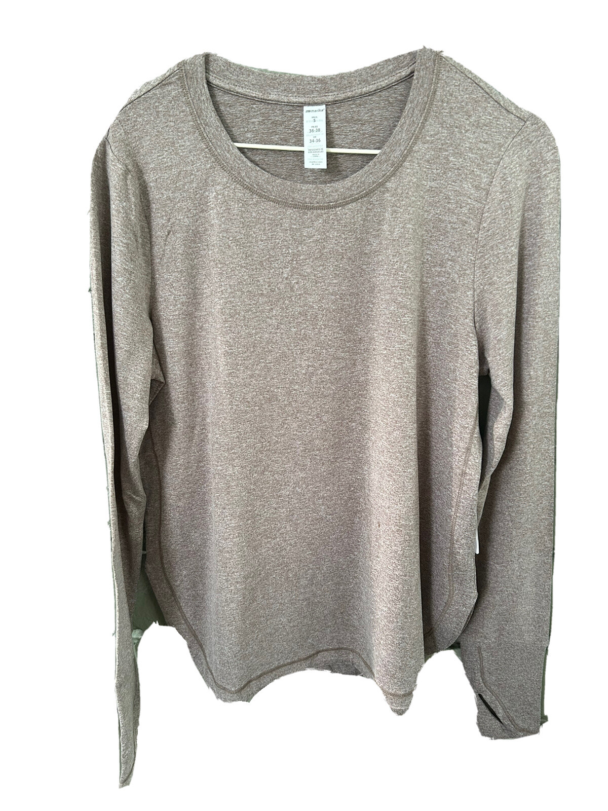 Marika Hailey Top Women’s Small Dri Wik Semi- Fitted Stretch Top Brown
