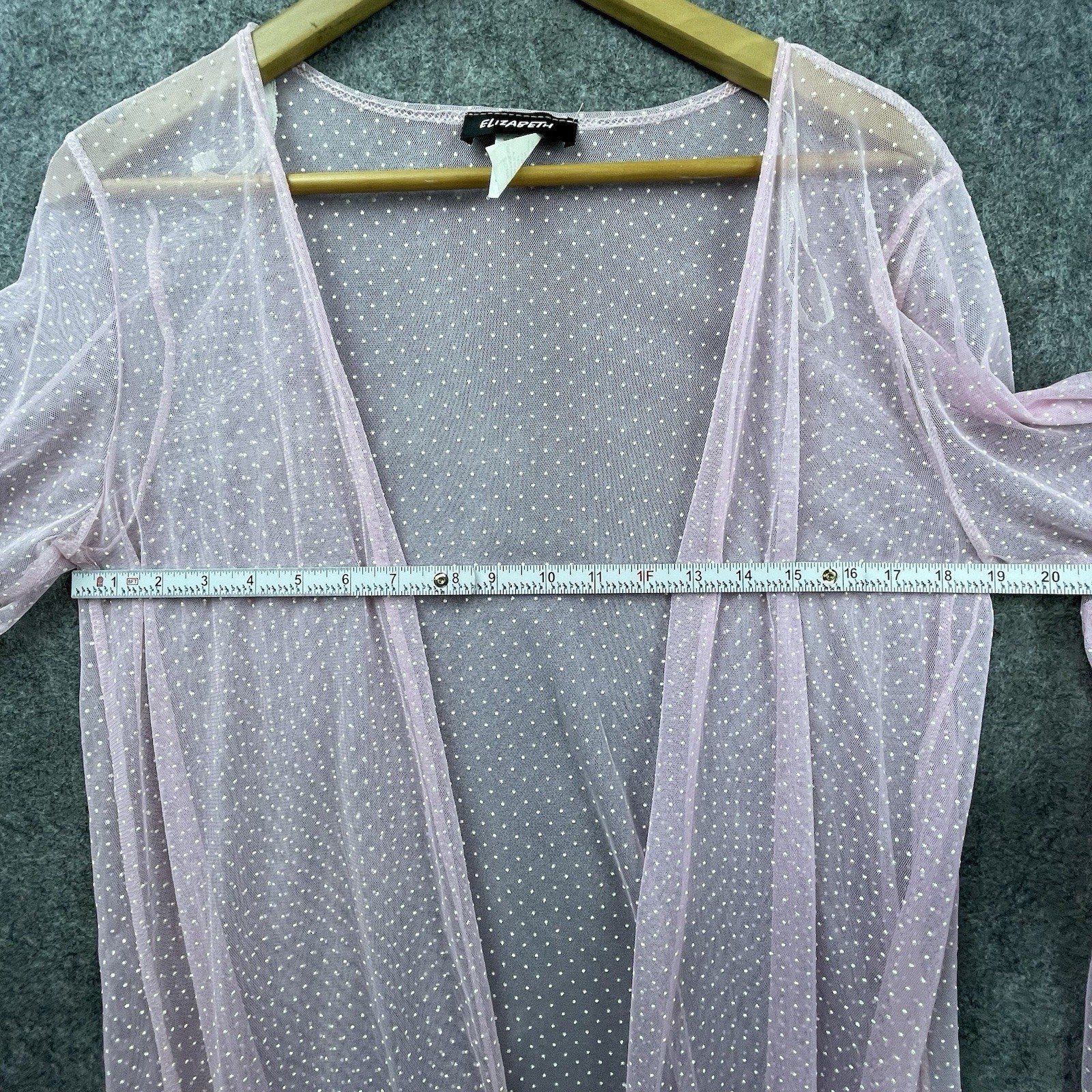 Elizabeth Mesh Coverup Womens Extra Large Pink Sheer Swimsuit Robe Romantic