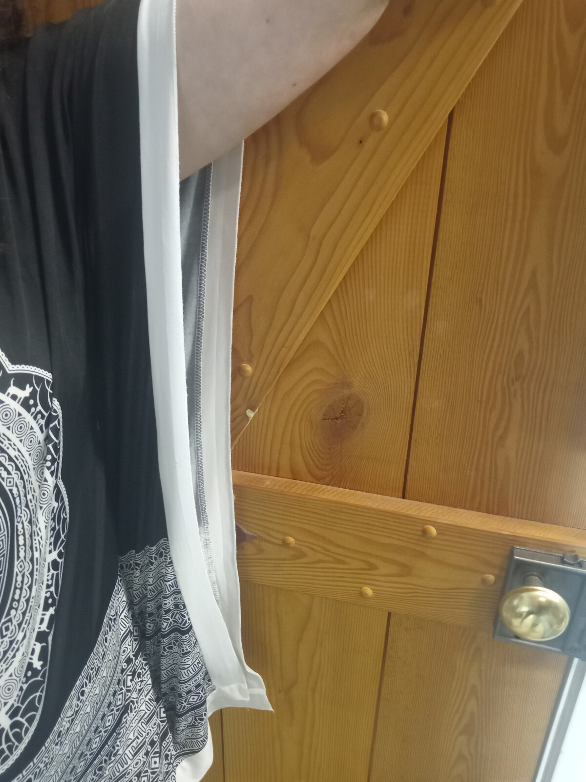 Tribal Print WOMEN’S ONE SHOULDER TOP BLOUSE Short Stretch Fit Black White