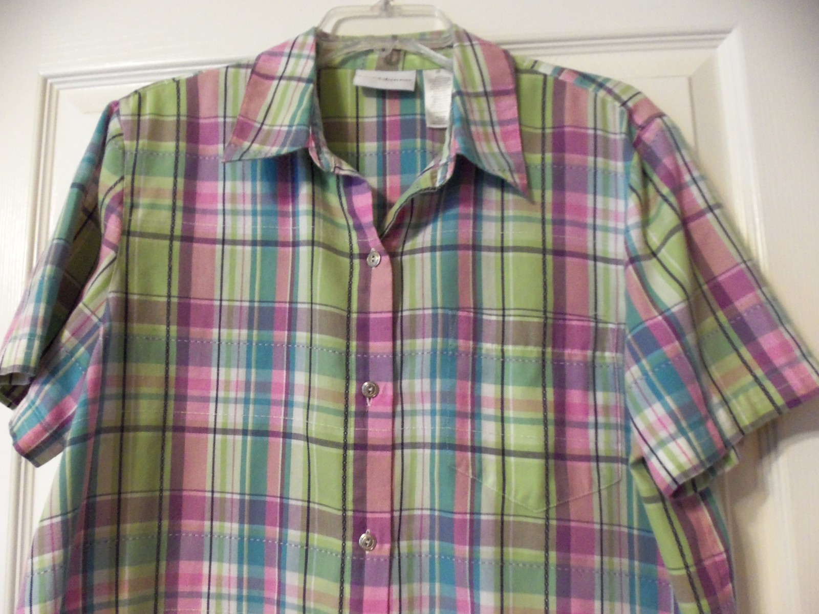Alfred Dunner Button Front Easy Care Blouse Size 16