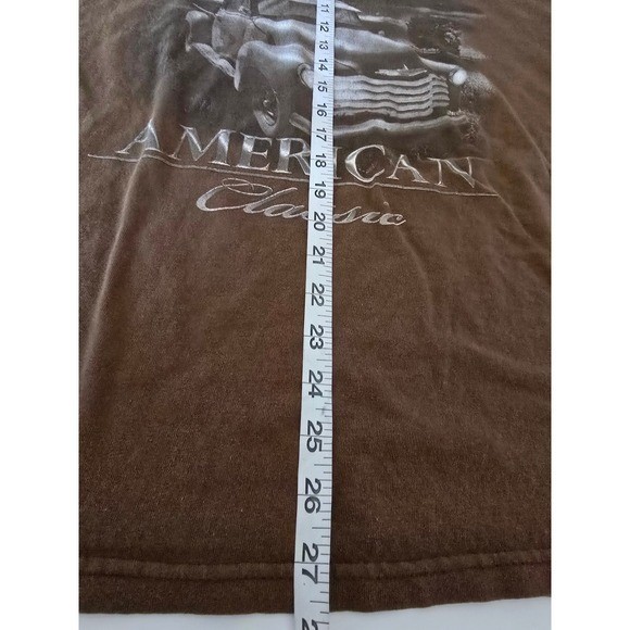 Alstyle American Classic Truck Graphic T-Shirt Brown Mens XL 100% Cotton 2000s