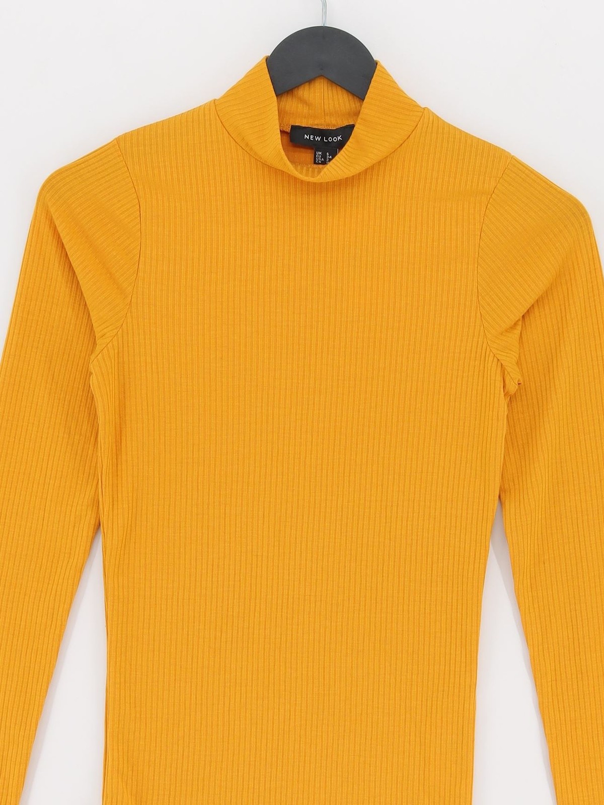 New Look Women’s Top UK 6 Yellow Polyester with Elastane, Viscose Basic