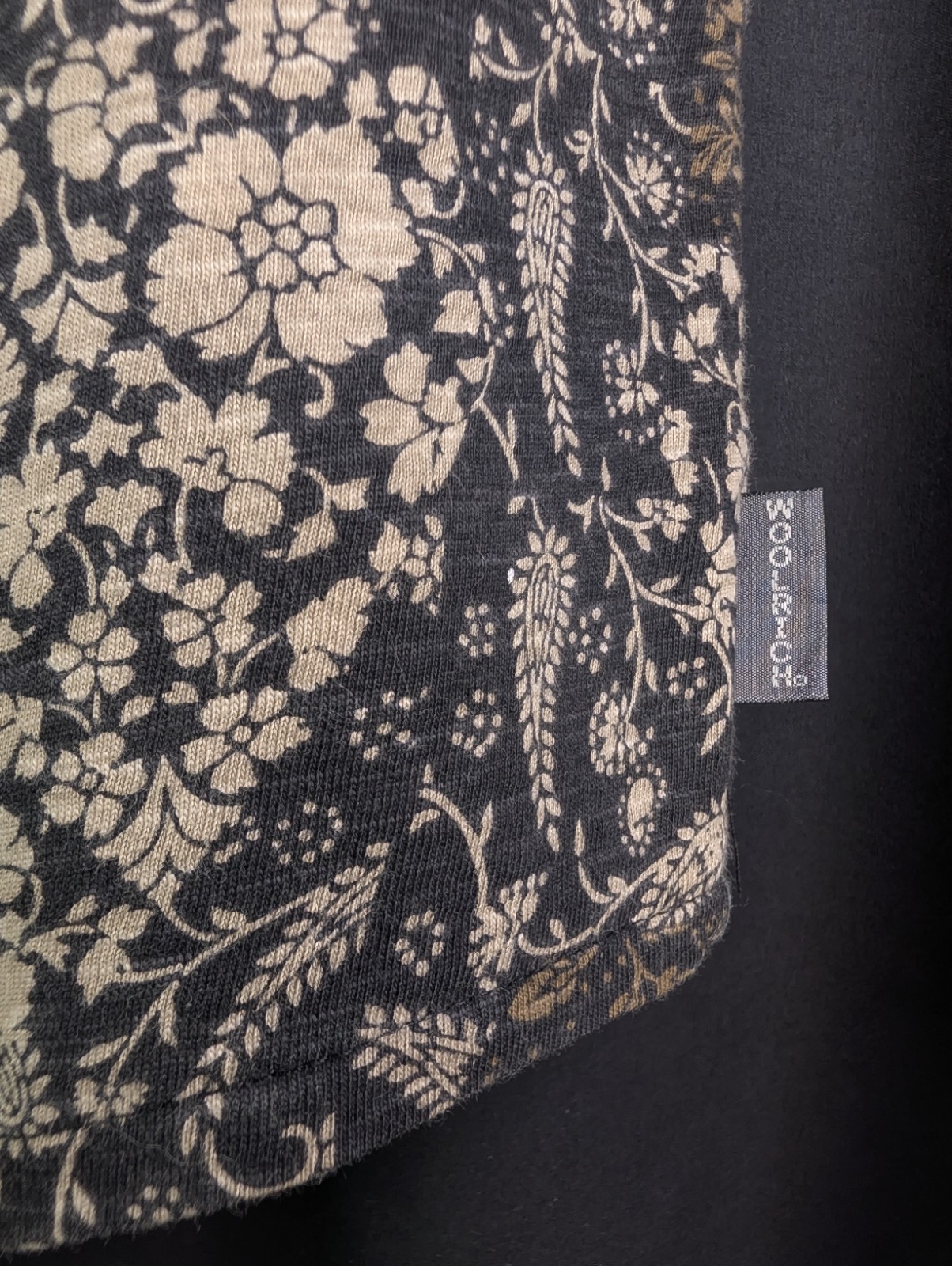 Woolrich Top Curved Hem Black Princess Darts Cotton Woman Plus Sz 2XL 7094