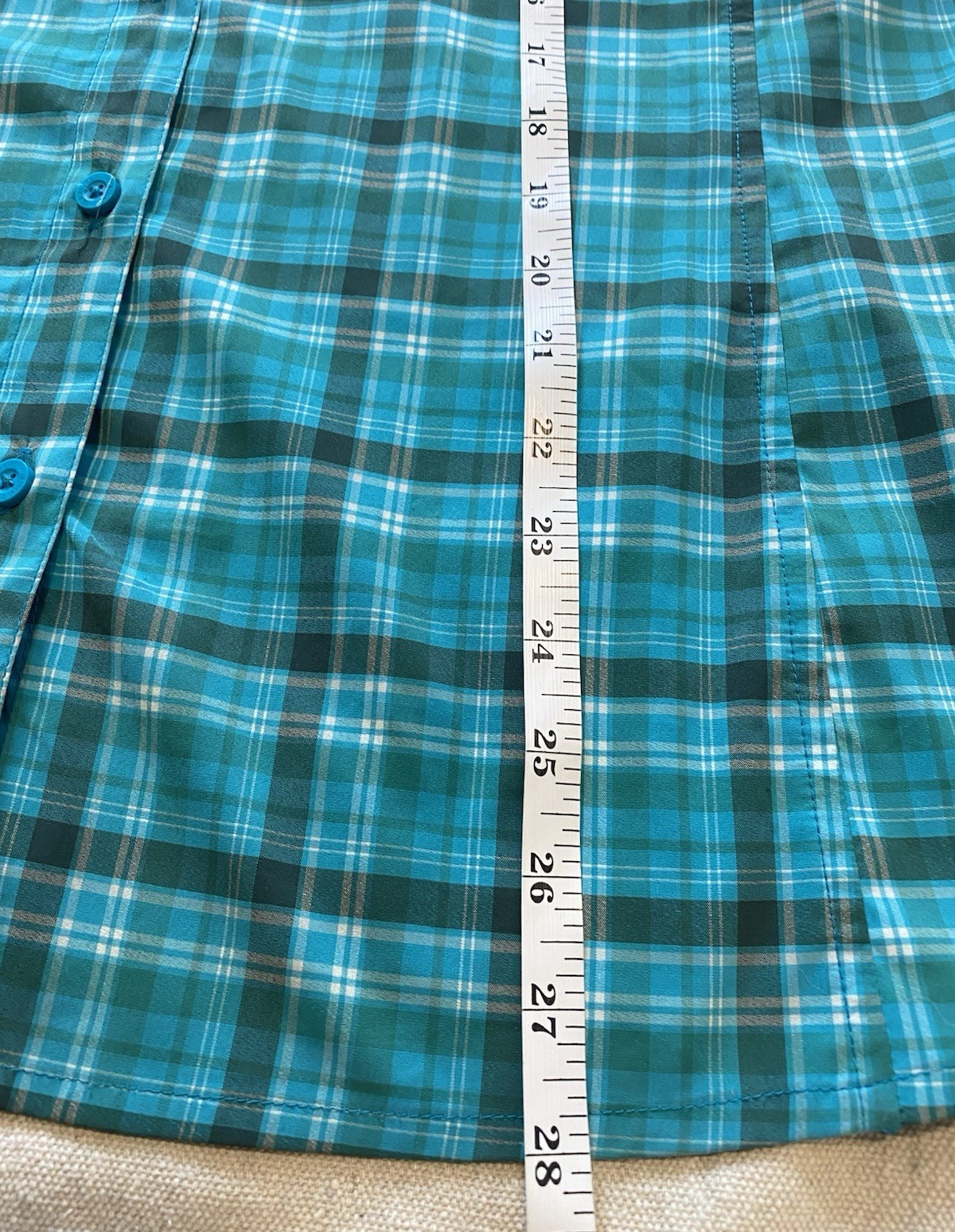 Alpine Design Womens Tech Series Top Size M Blue Plaid Preppy Hiking Outdoorsy
