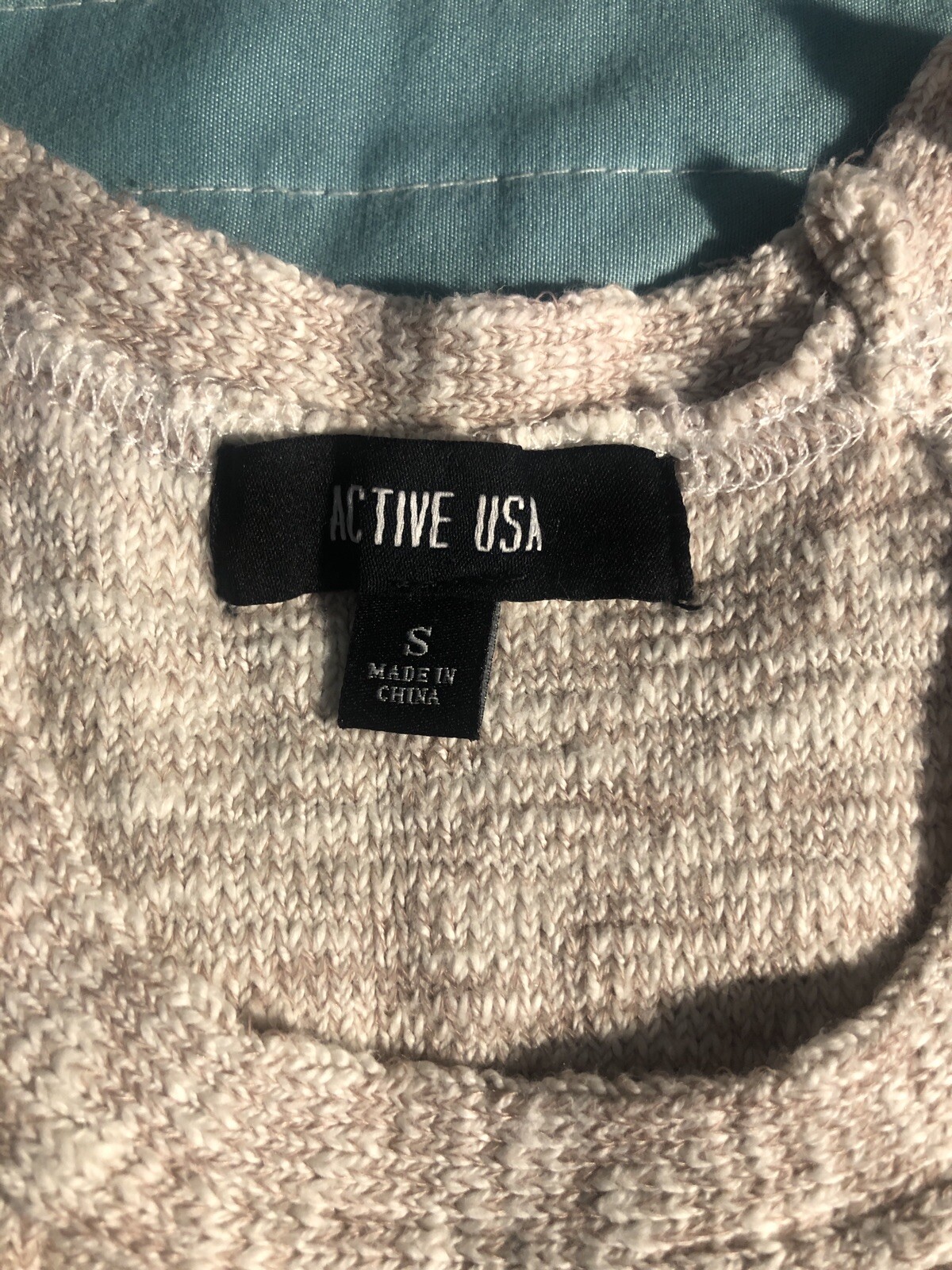 Active USA beige crop top small womens