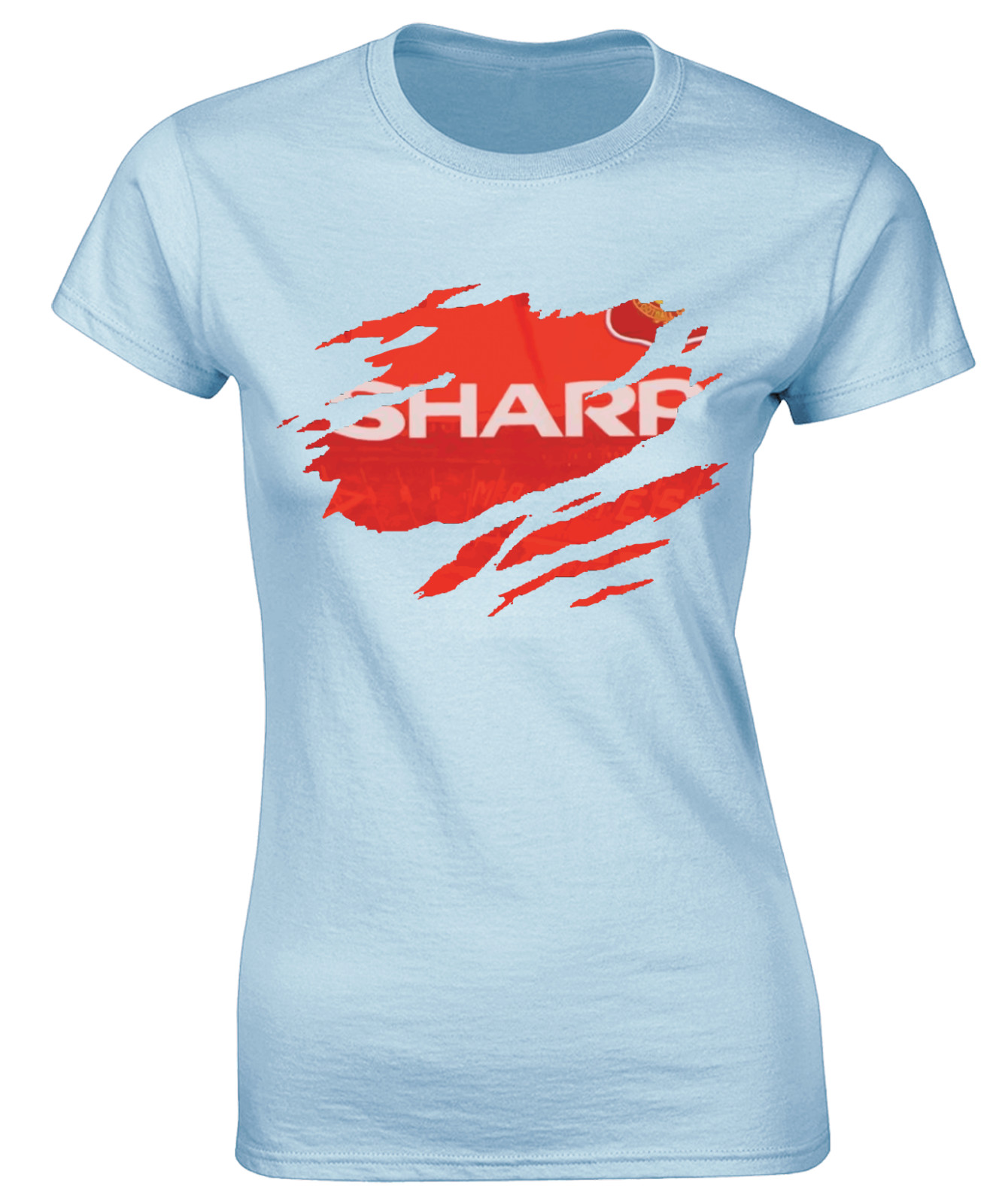 RETRO FOOTBALL KIT 18 LADIES T SHIRT MANCHESTER CLASSIC RETRO 90’S UNITED FAN