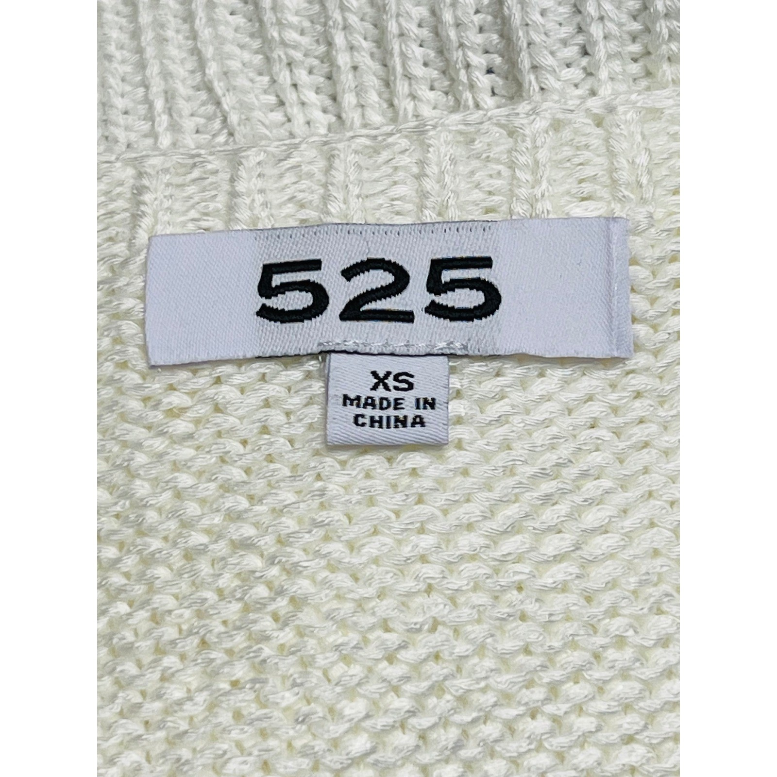 525 America Knit Cami Women XS White Fringe V-Neck Spaghetti Strap Boho Festival