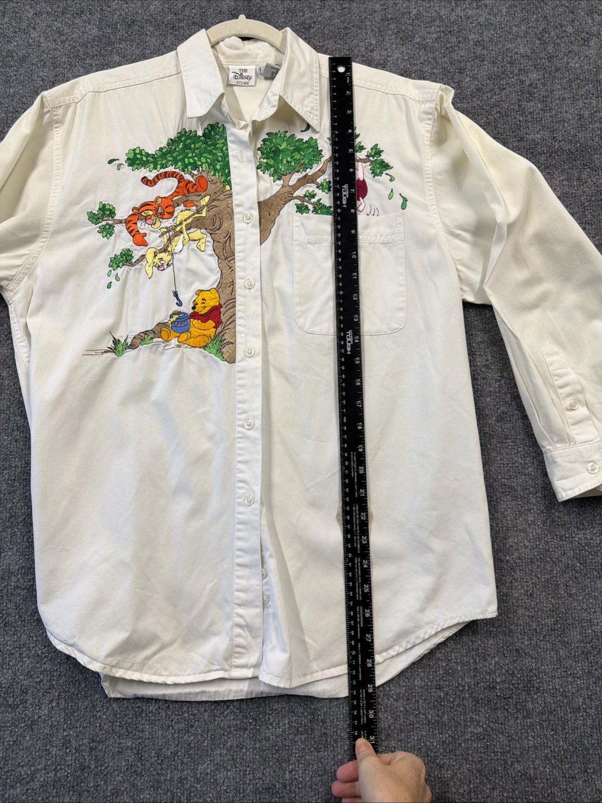 Vintage Winnie The Pooh Embroidered White Blouse