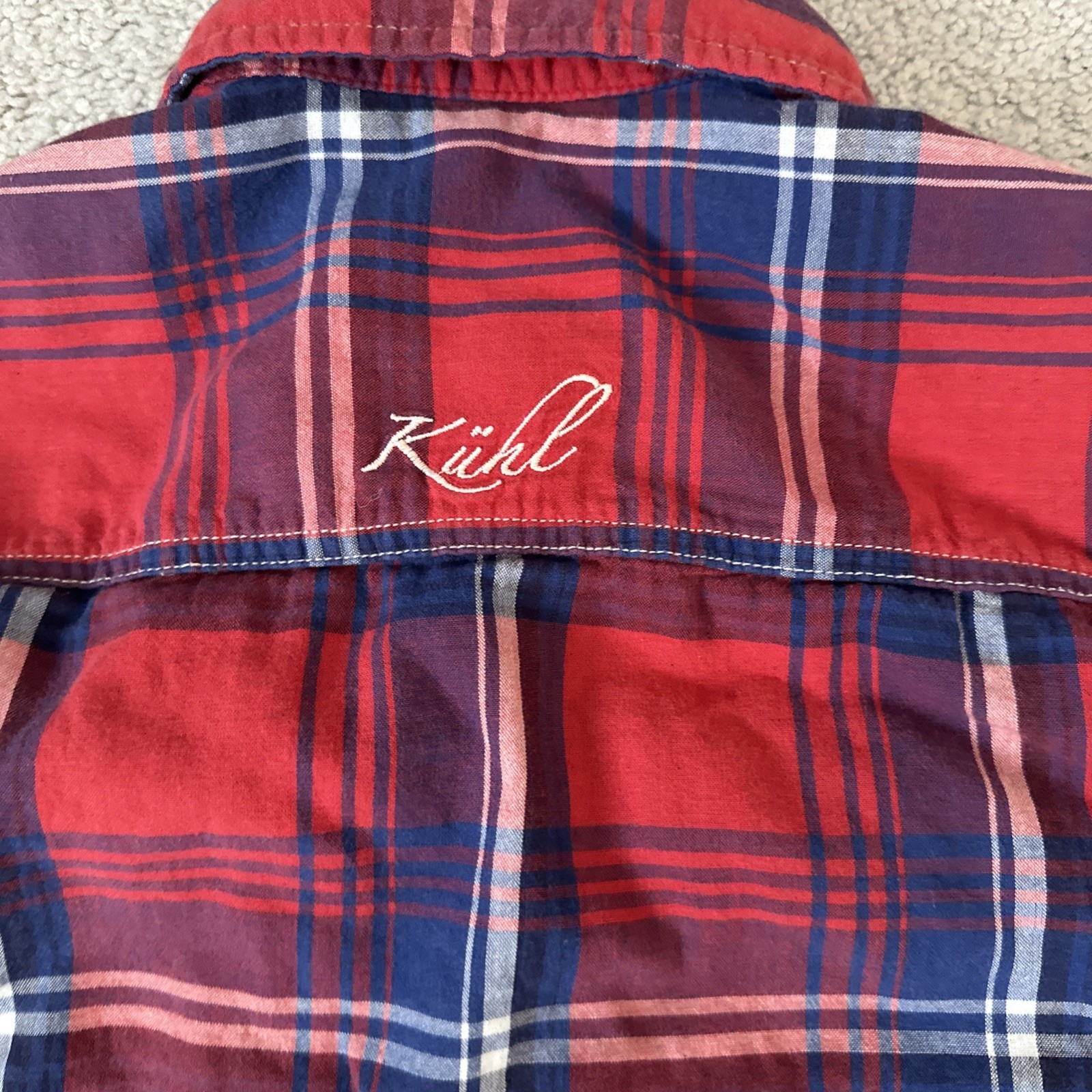 Kuhl Shirt Womens S Long Sleeve Plaid Button Up Outdoors Pockets Casual 18×25
