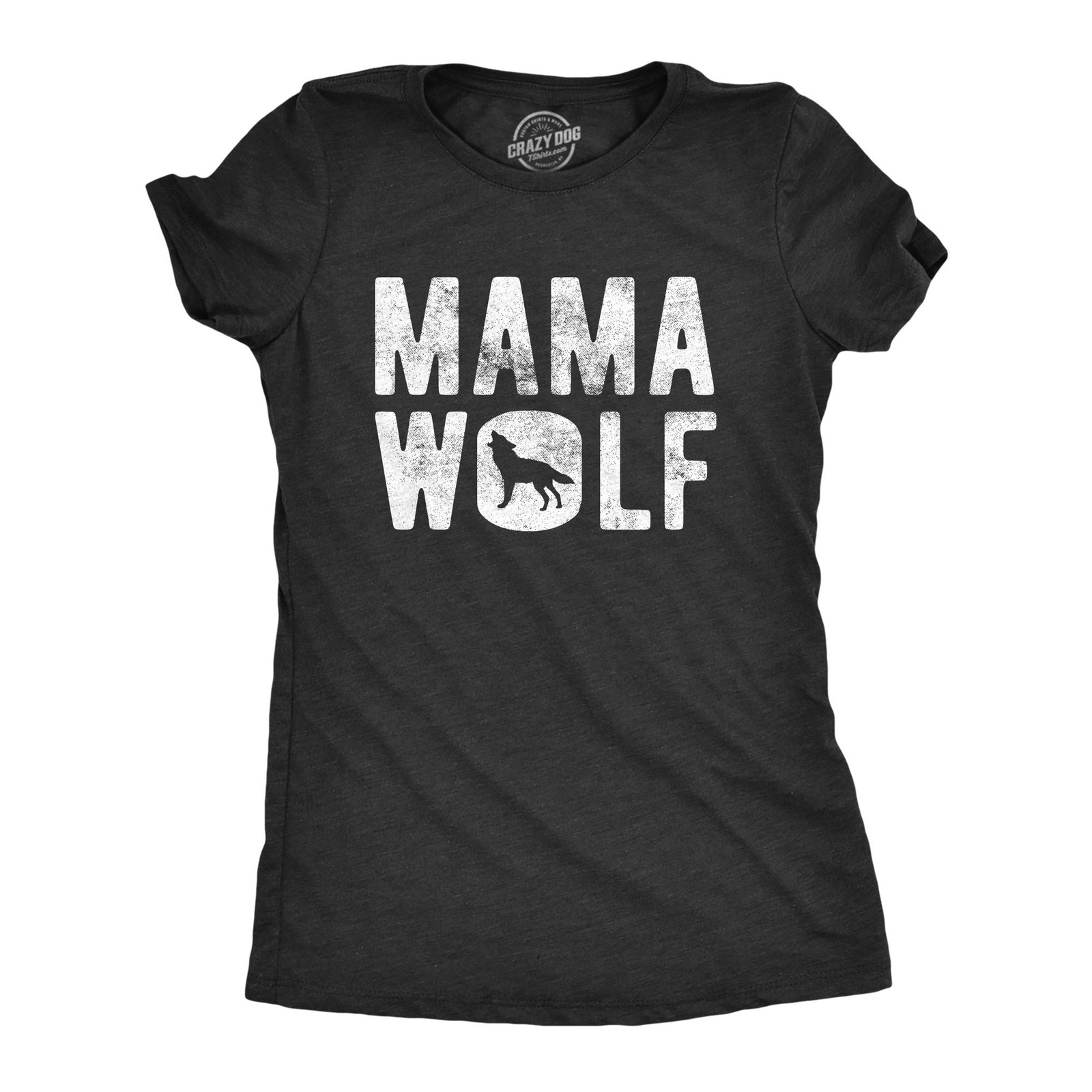 Womens Mama Wolf T Shirt Funny Camping Pack Mothers Day Graphic Novelty Tee
