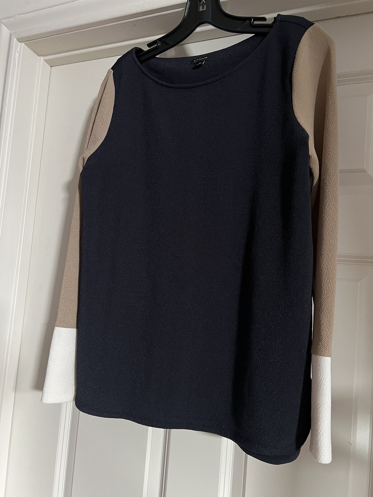 Ann Taylor Vintage Coastal Preppy Quiet Luxury Colorblock Old Money Size M