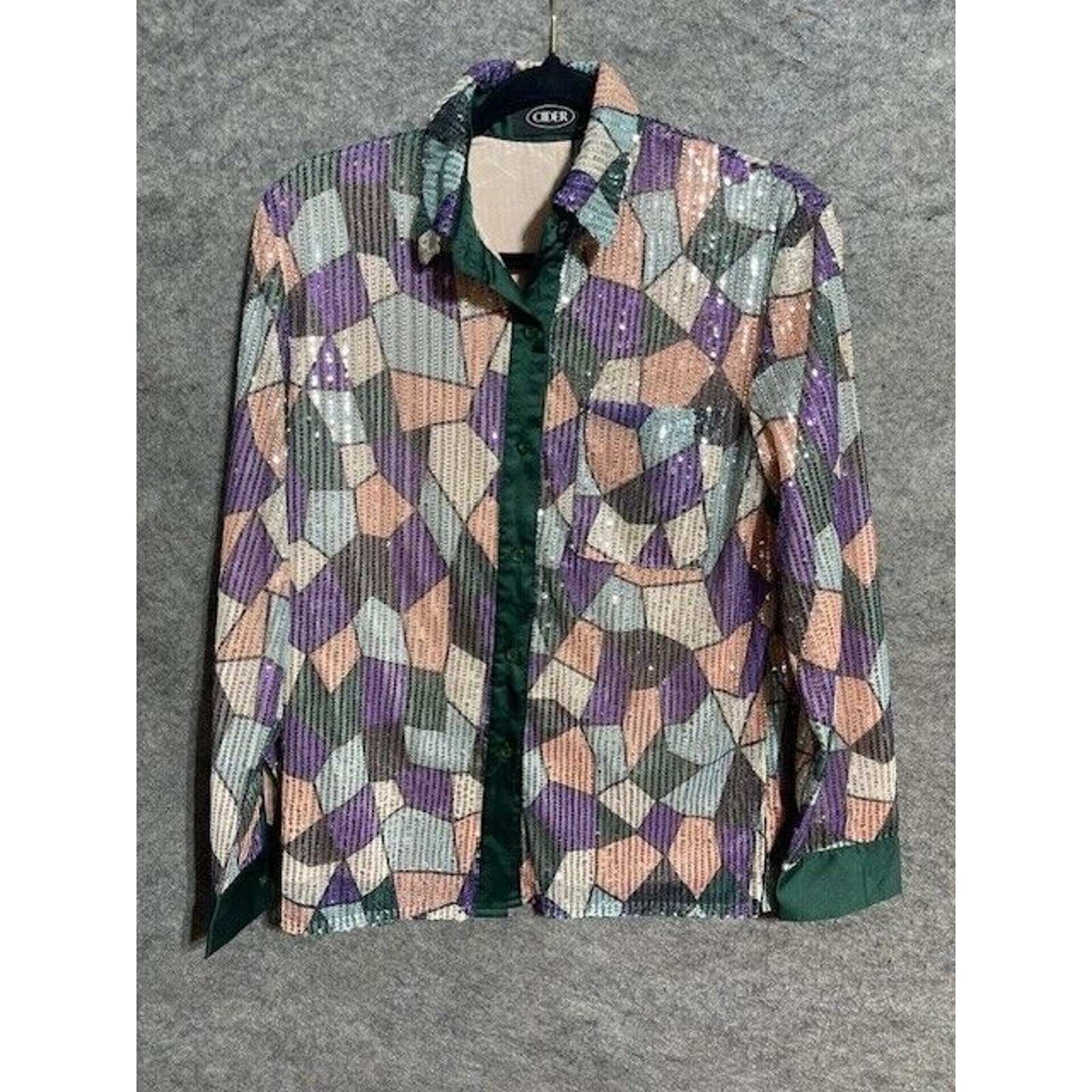 Cider Top XS Sequins Retro 90s Does 70s Disco Glam Party Festival Fairycore Rave
