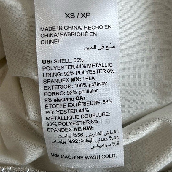 WHBM Metallic Flounce Sleeveless Halter Top Women’s Sz XS Silver Bow Elegant