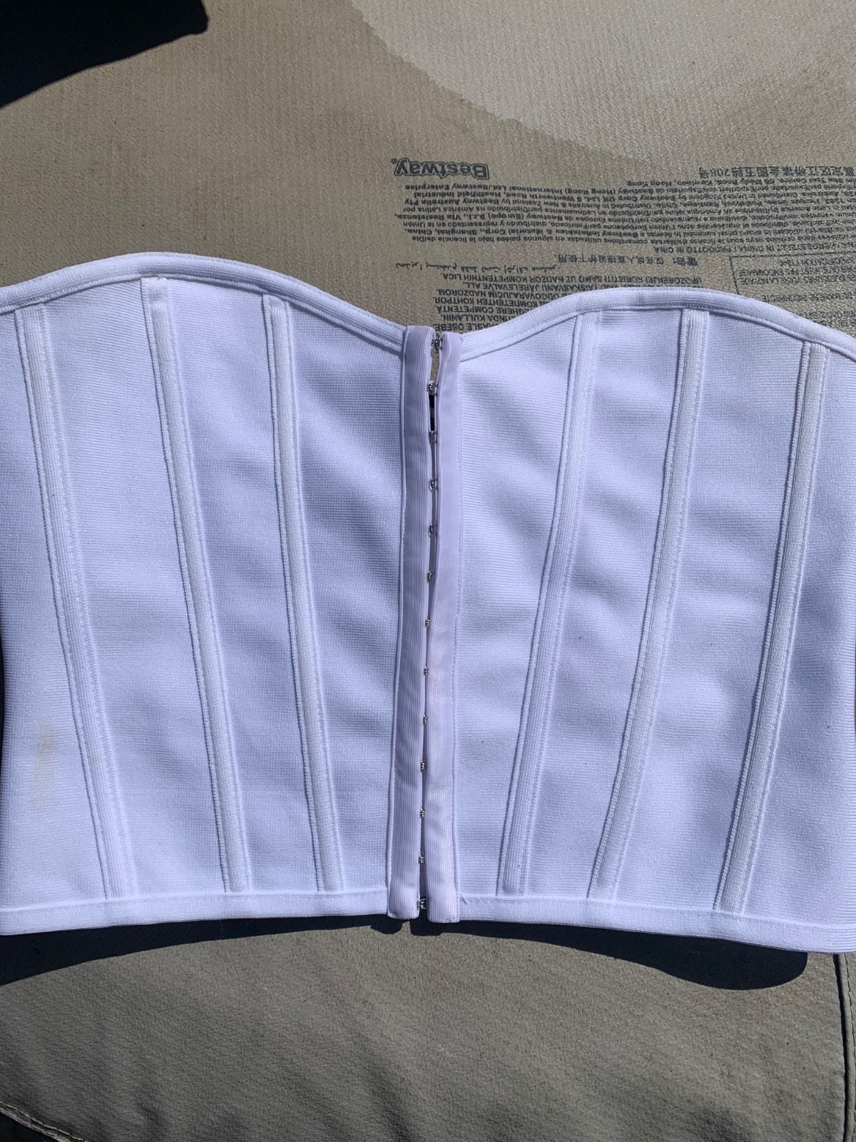 ladys boob tube top from shein size 12 in white great condition
