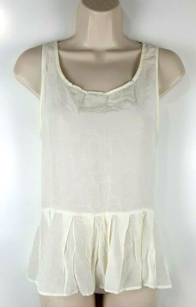 bulle de savon Women’s Peplum Tank Top Sz F Made In Japan Lightweight EUC