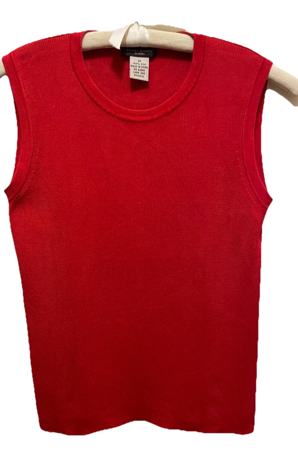 Vintage Henri Bendel Women’s Silk Tank Top with Matching Cardigan Sweater, S/M