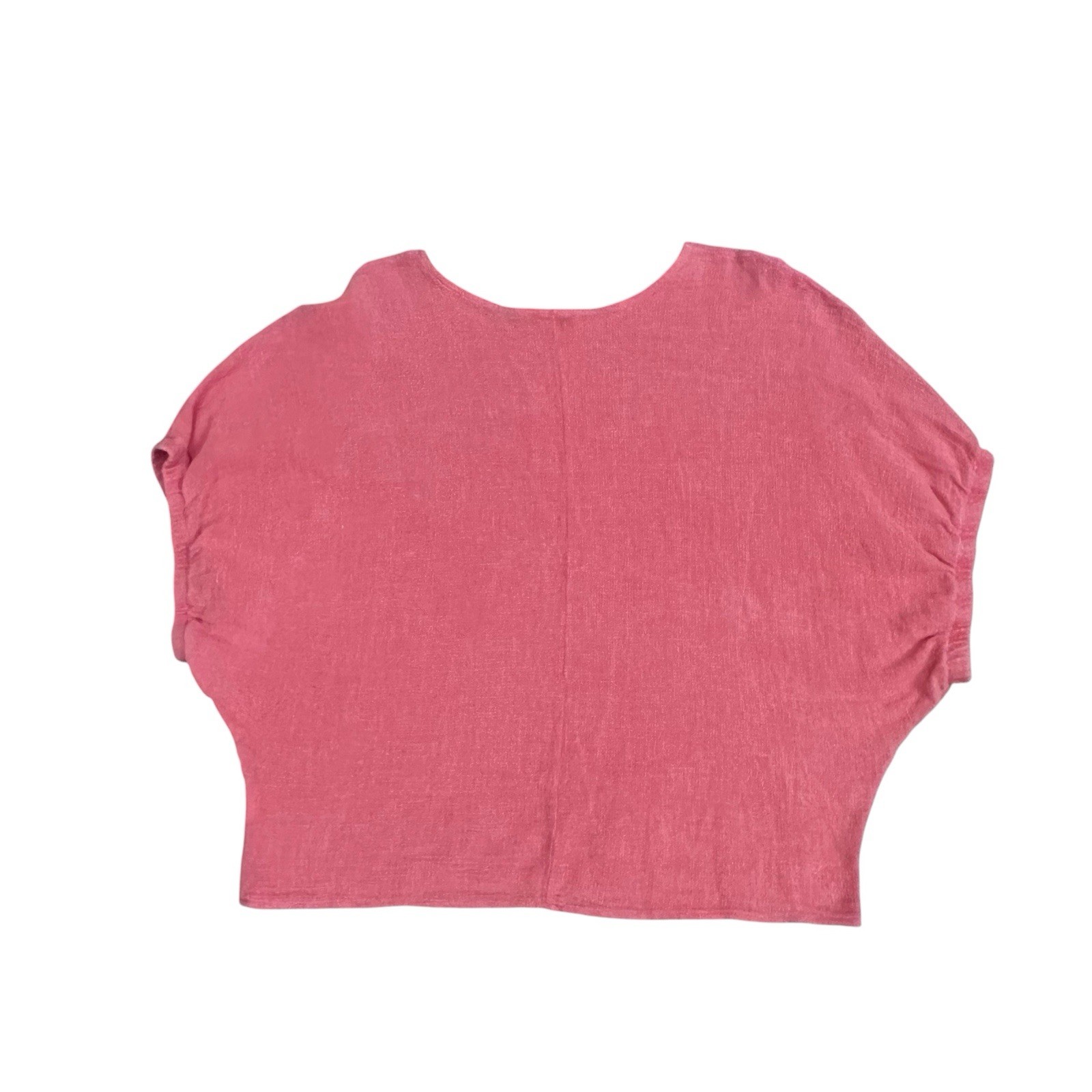Meo Meli Linen Blend Top Pink Women’s One Size Made In Italy Stye 777 Lagenlook