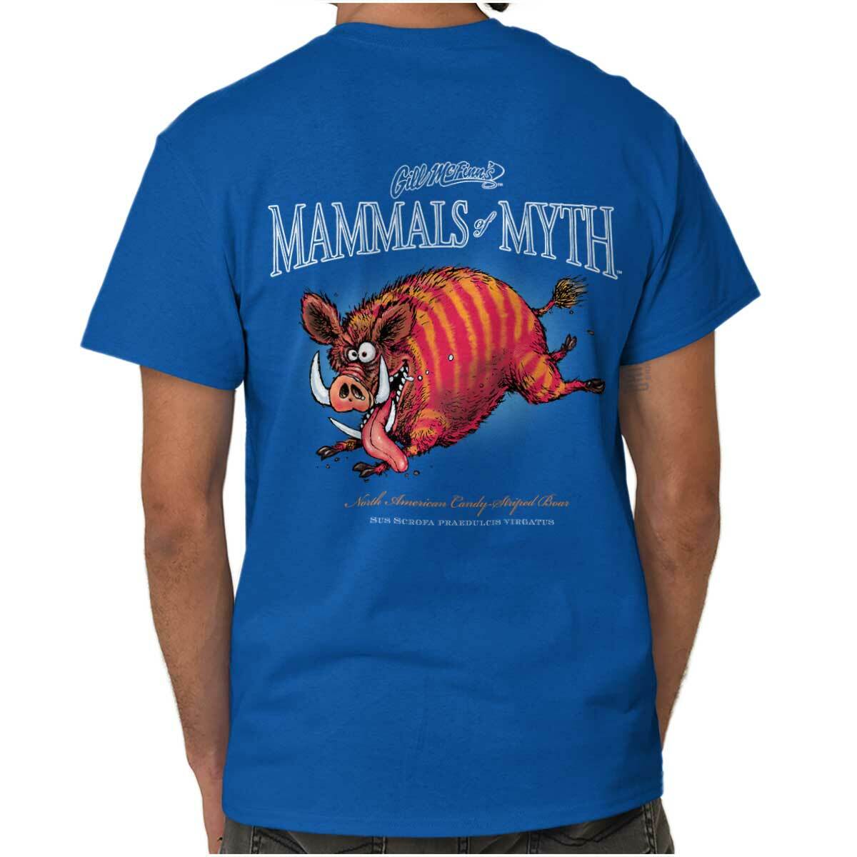 Gill McFinns Funny Cartoon Mythical Mammals Womens or Mens Crewneck T Shirt Tee