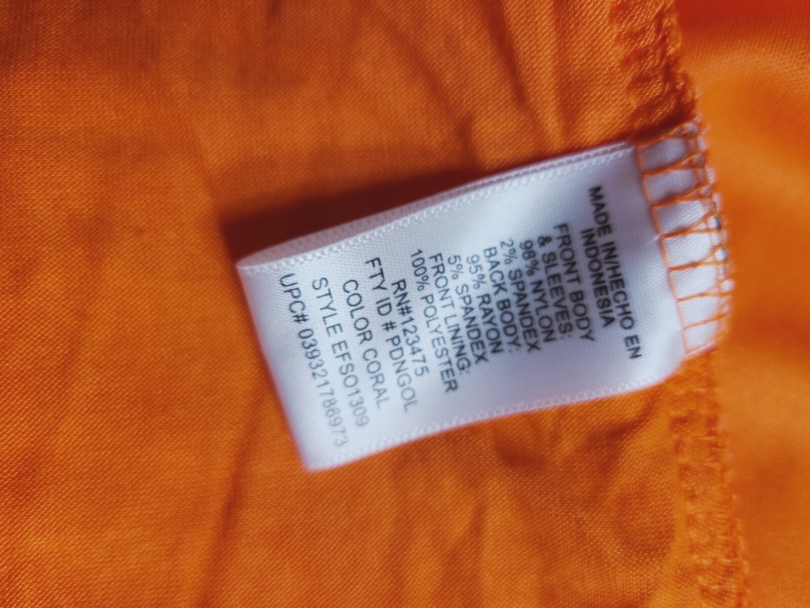 Company Ellen Tracy Womens Top Blouse Shirt Orange Size XXL A484