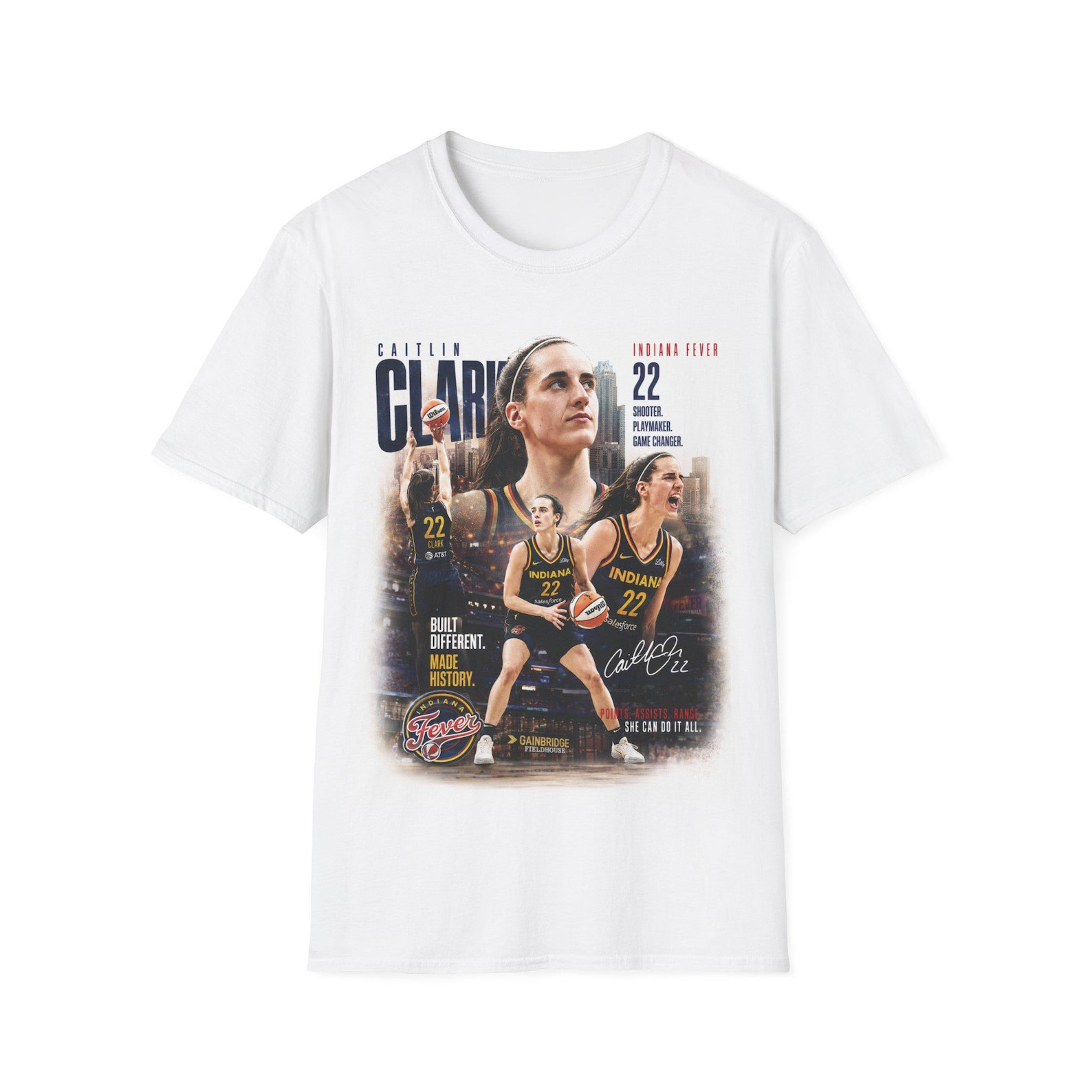 Caitlin Clark T-Shirt Indiana Fever Basketball Graphic Tee WNBA Fan Shirt