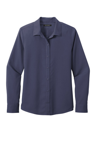 Port Authority Women’s Long Sleeve Performance Staff Shirt LW401 Navy Size XS