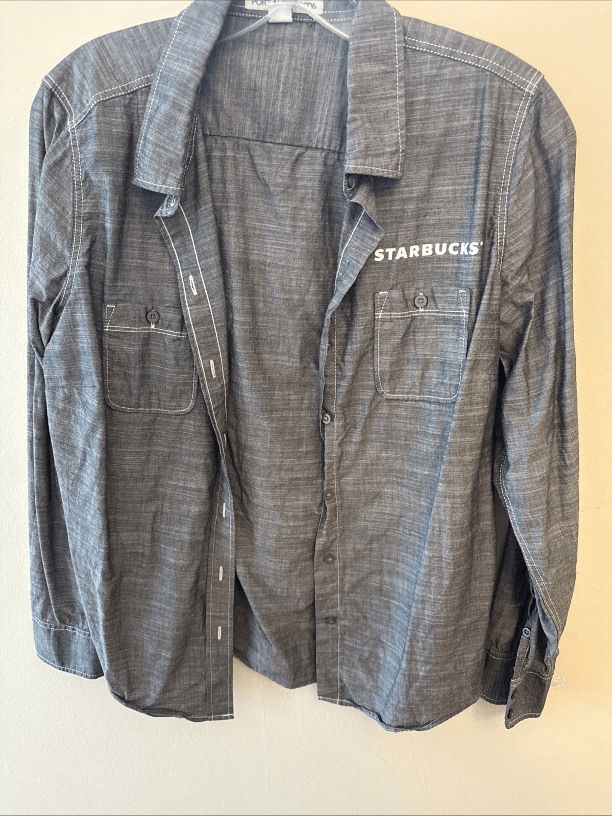 Starbucks Button Up Shirt | Women’s Size Small | Charcoal Grey | Port Authority