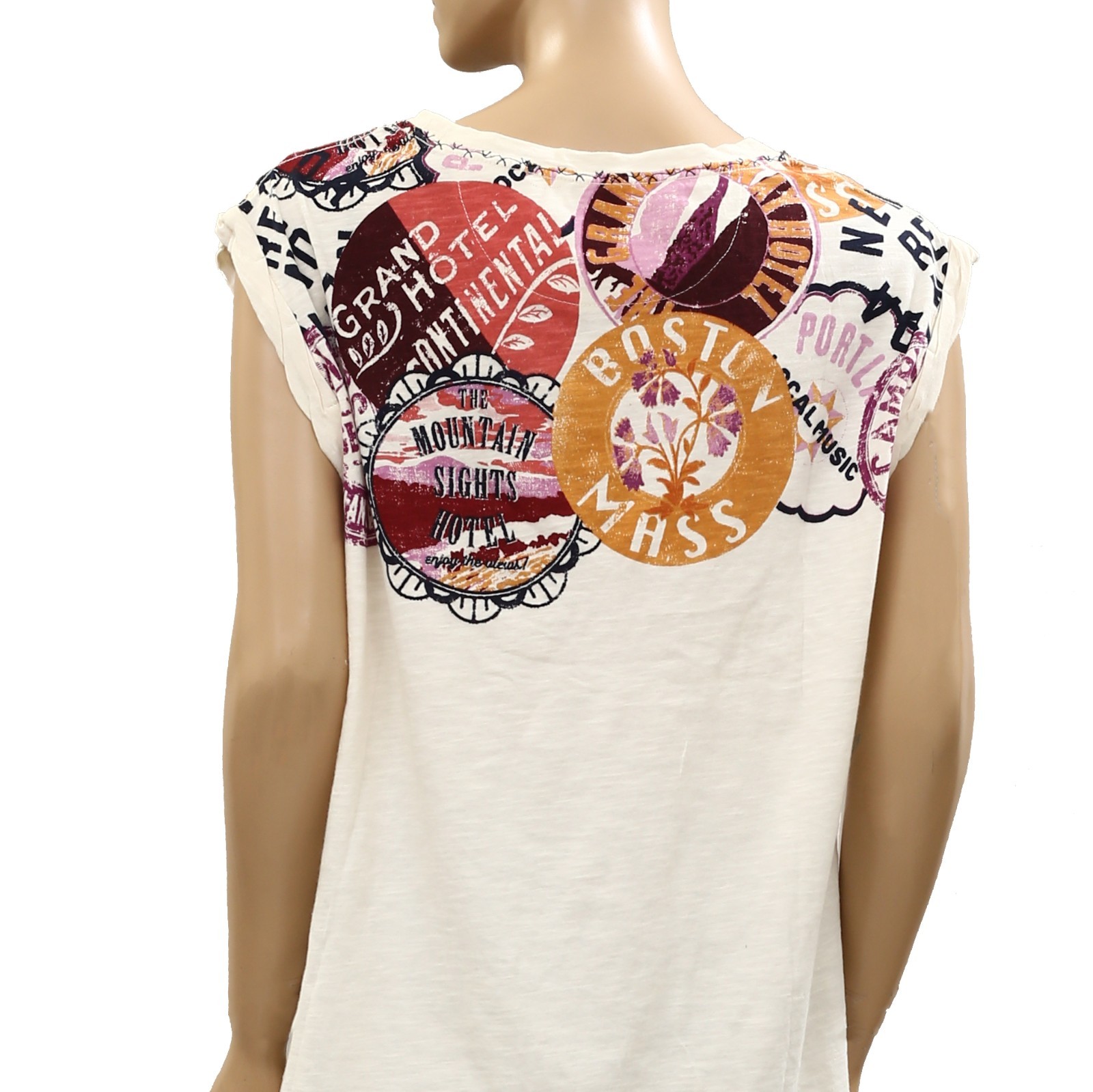 Maeve By Anthropologie Maeve Carey Muscle Tee Tunic Top Graphic Print S 289807