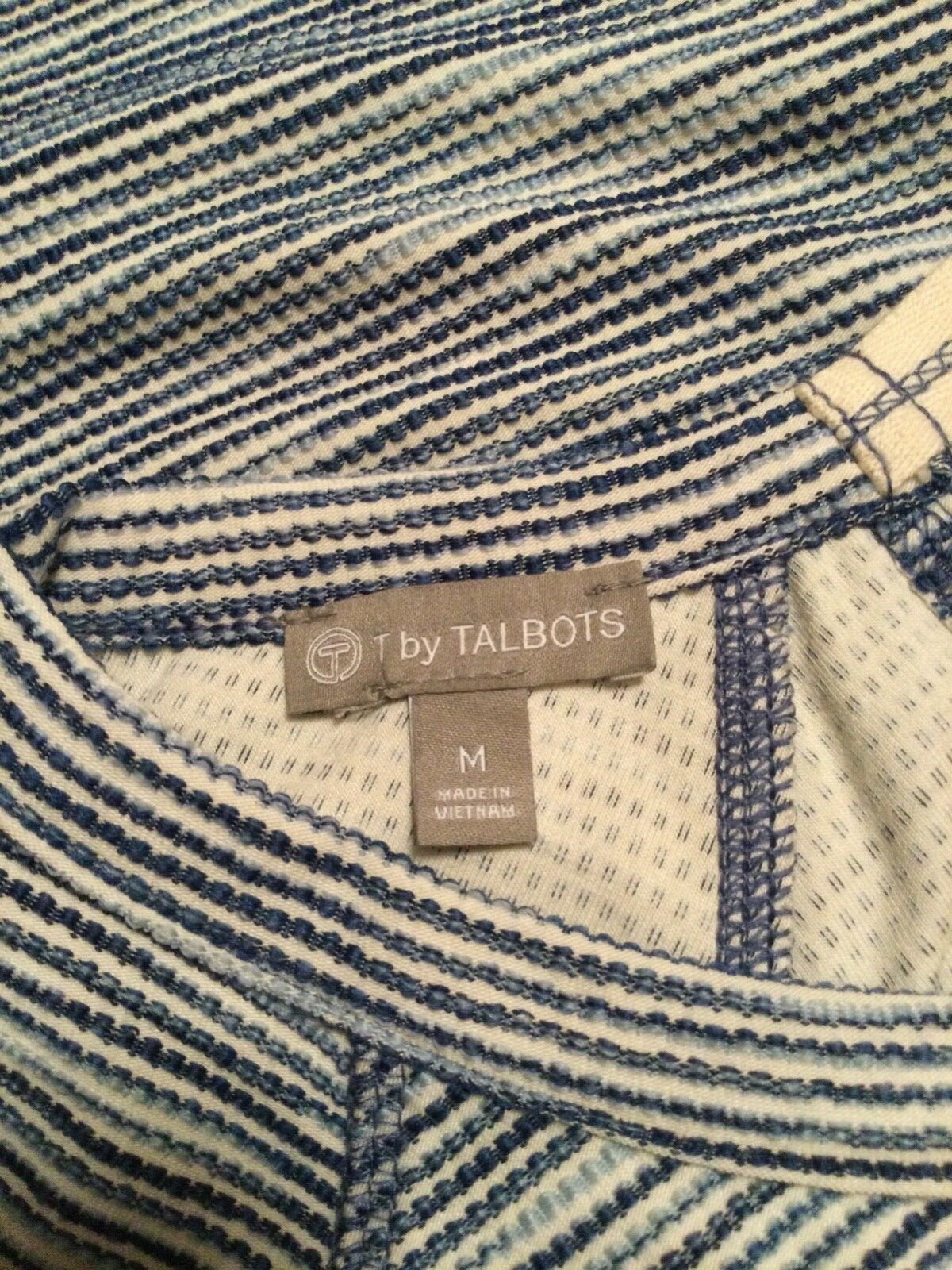 Talbots “T” knit top, Misses, blue, Medium