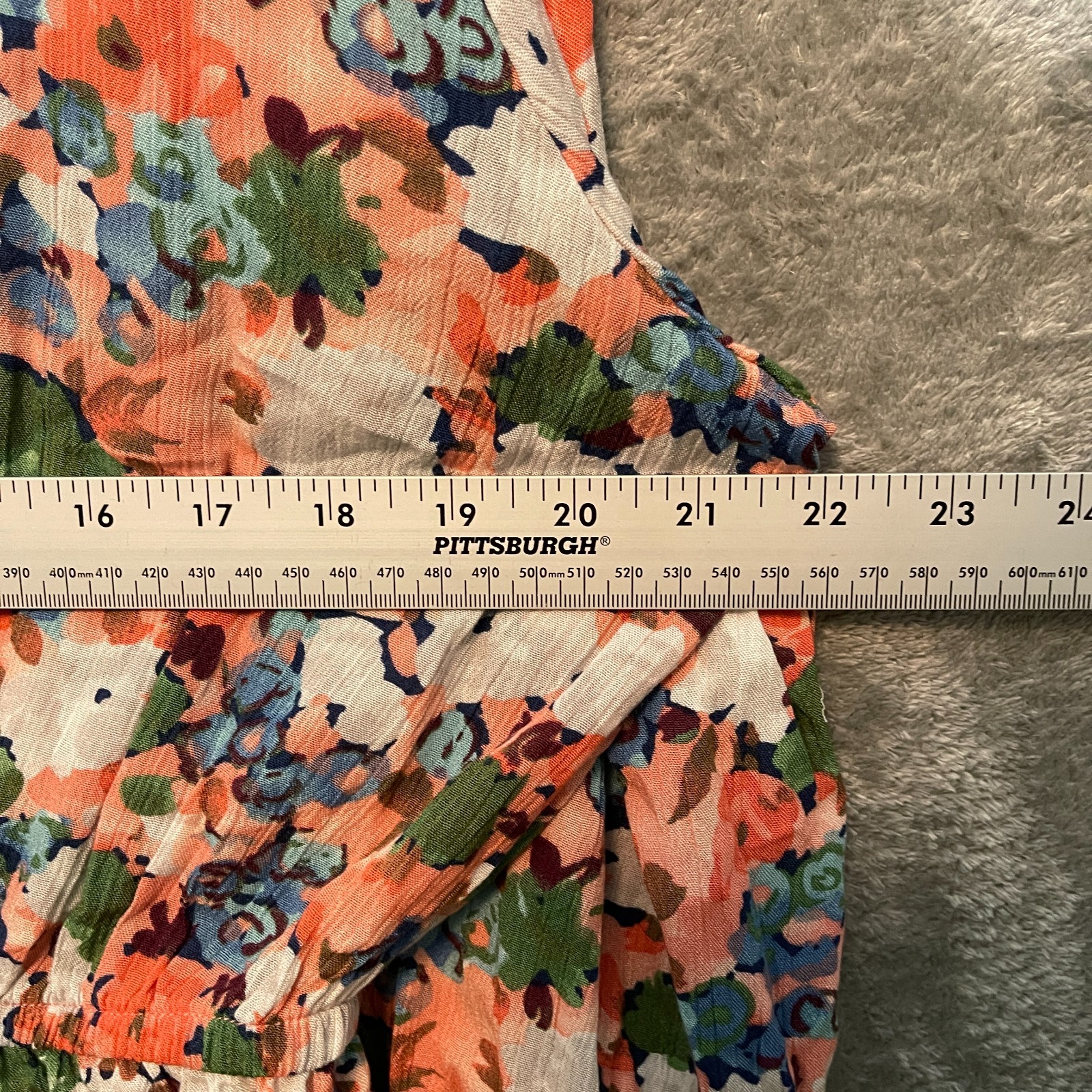 Falls Creek Women Size L Bloomcore Boho Chic Floral Popover Peplum Woven Top NWT
