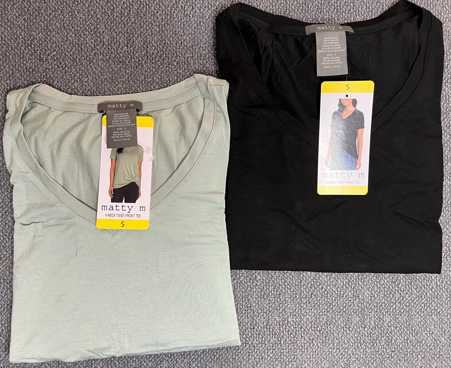 Matty M Twist Knot Top 2 Pack! Includes both Light Olive and Black