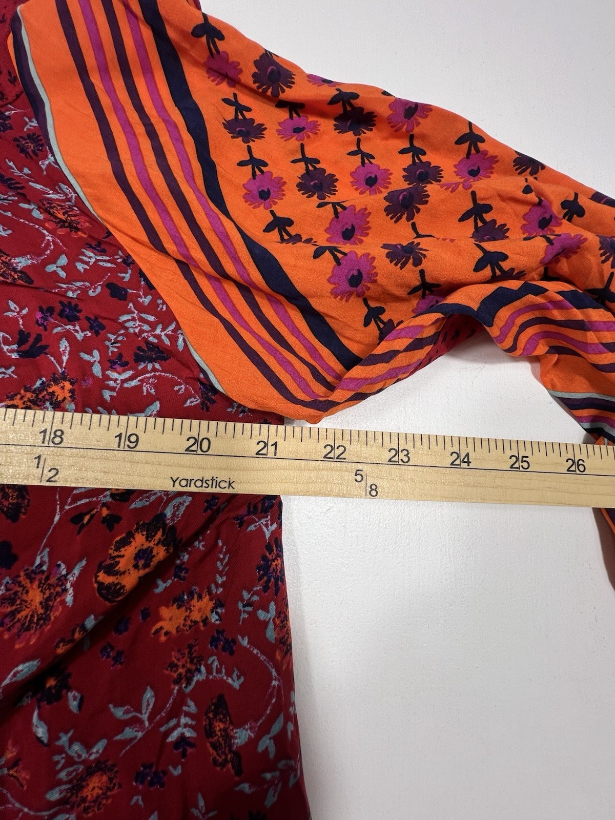 FREE PEOPLE Womens S Hazel Oversized Button Up Chili Pepper Boho Shirt Festival