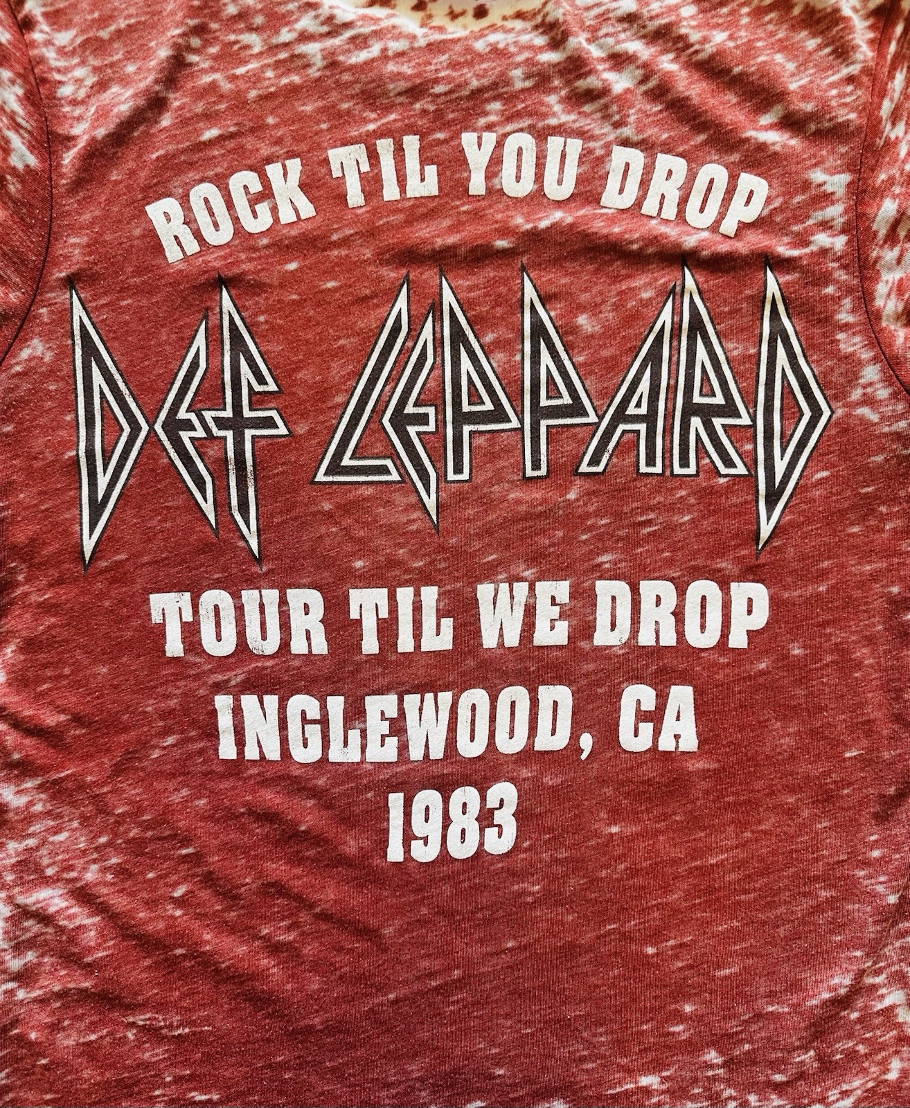 Def Leppard 1983 Rock Brigade T-Shirt Size XS Union Jack Bulldog – Vintage Look