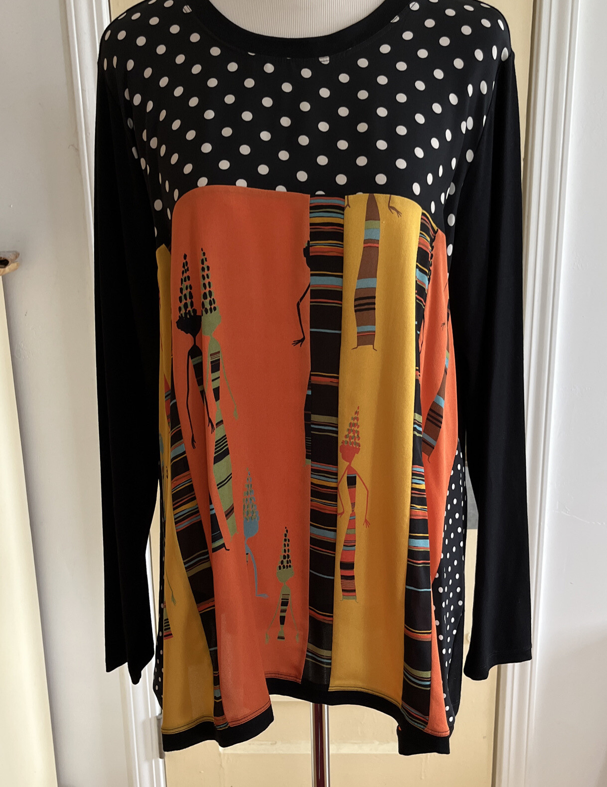 HARARI Native Print Top Sz XL