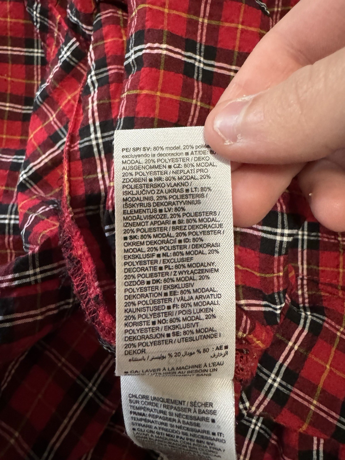 Old Navy Women Split-Neck Seersucker Top Red Tartan Size Small Plaid Lightweight