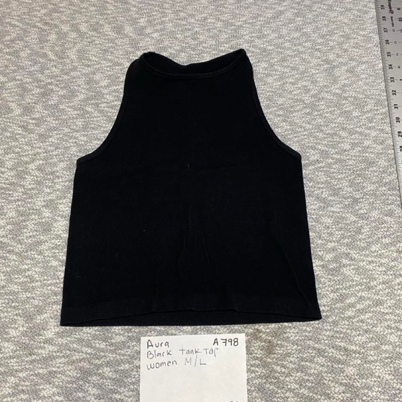 Aura Black Tank Top Women’s M/L Nylon & spandex blend. SKU-A798