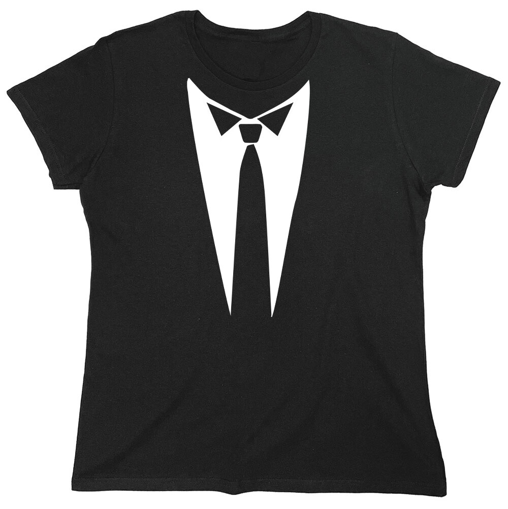 Neck Tie Sarcastic Novelty Graphics Funny Womens T-Shirt