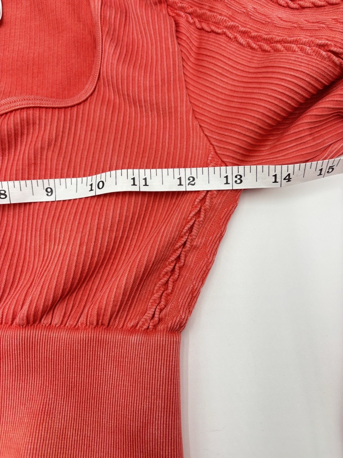 OFFLINE by Aerie Ribbed Long Sleeve Crop Top Coral Women’s Small Athleisure