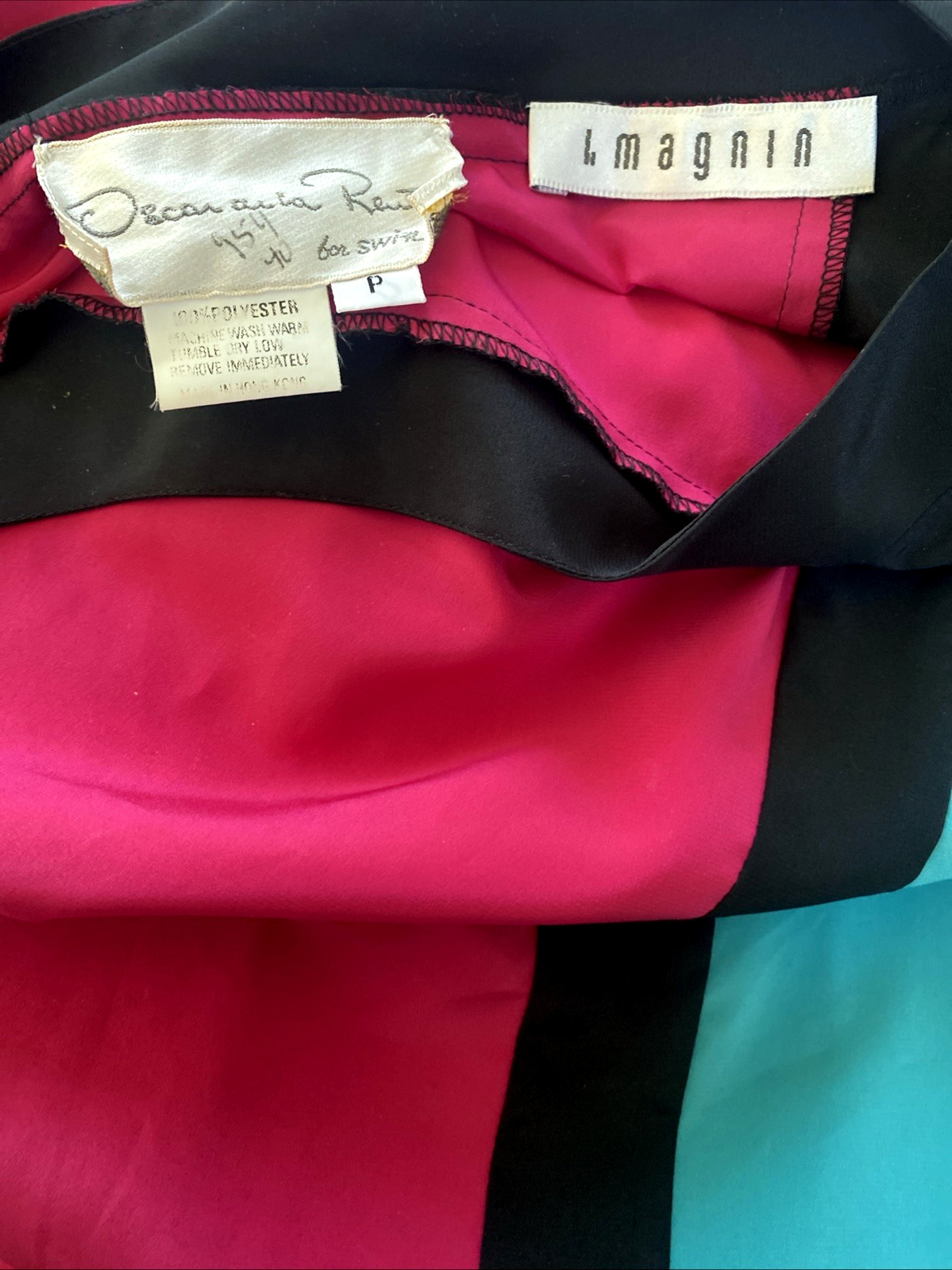 Vintage 70s 80s Oscar de la Renta for Swirl I Magnin Top Blouse Sz P