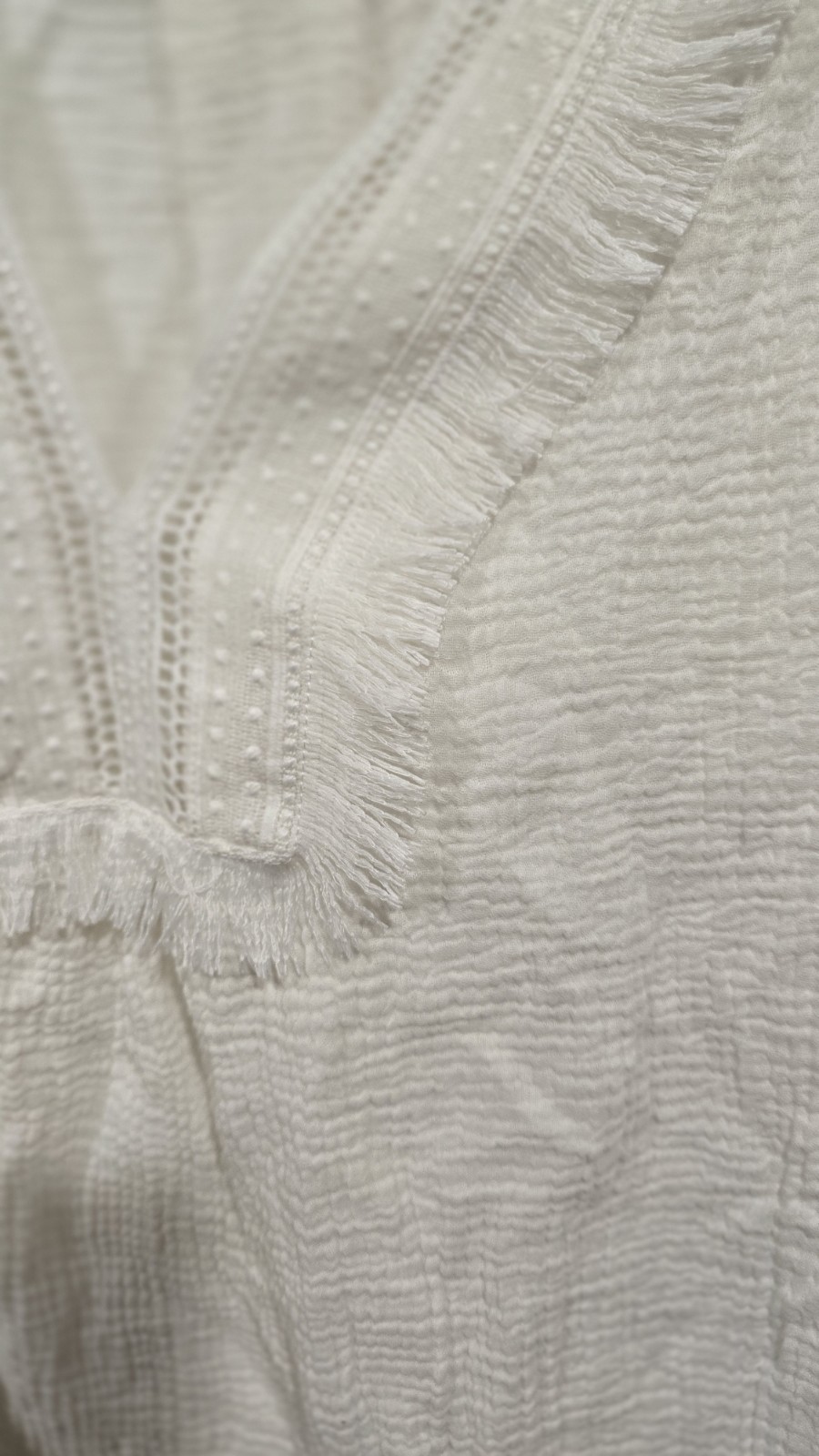 SOPHIE MAX WHITE COTTON LACE BLOUSE Tanktop SIZE XL