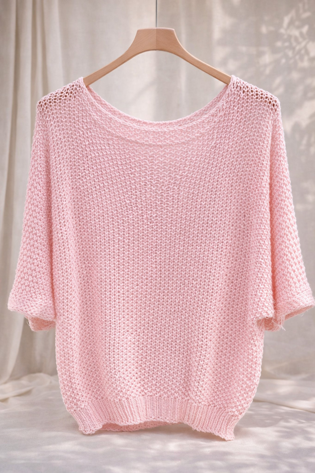 Top ladies summer knitted shirt loose knit oversized 5 colours made in Italy