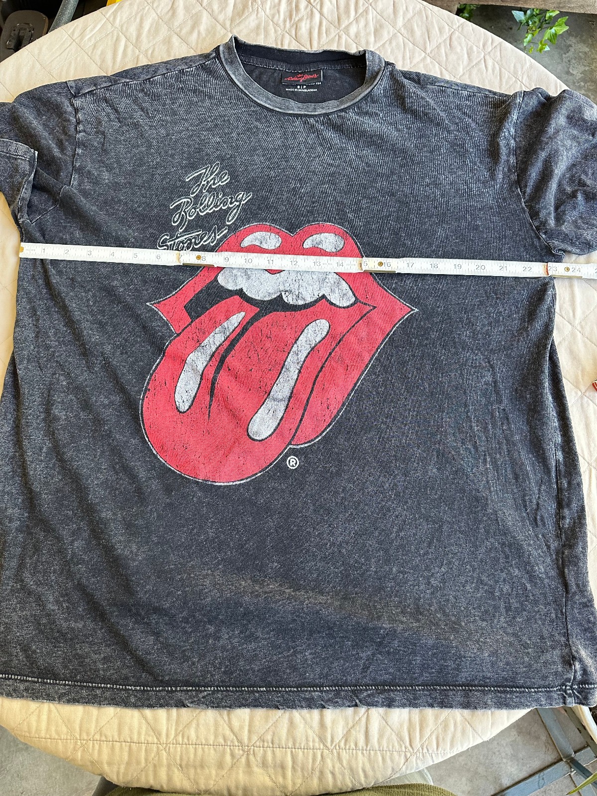 The Rolling Stones Shirt Women size S Gray Logo Rock Band Music