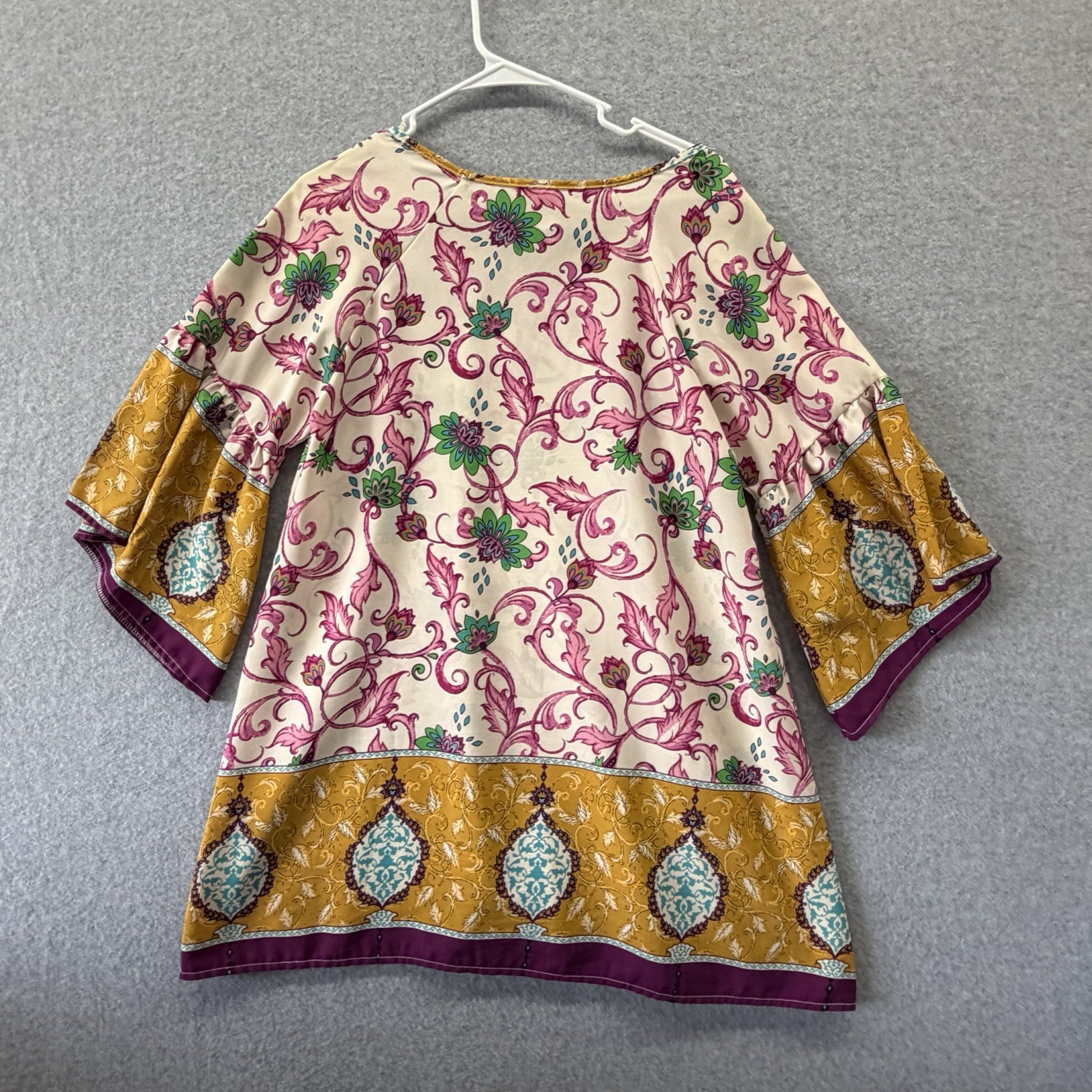 Crepas Boutique Tunic Blouse Womens Medium Gypsy Boho Chic Fairycore Top Artsy