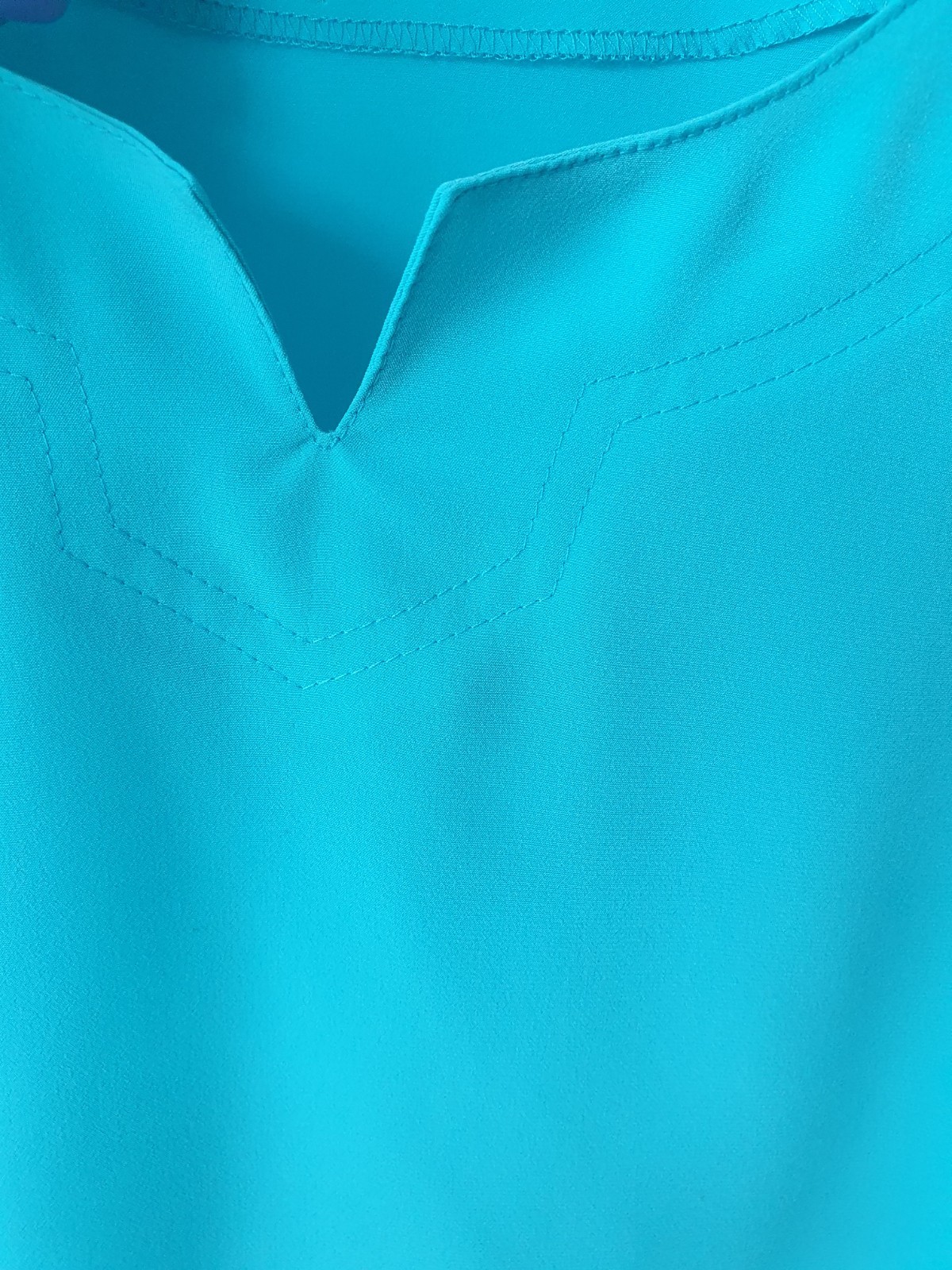 Jacques Vert Turquoise Sleeveless V Neck Summer Top Size 10