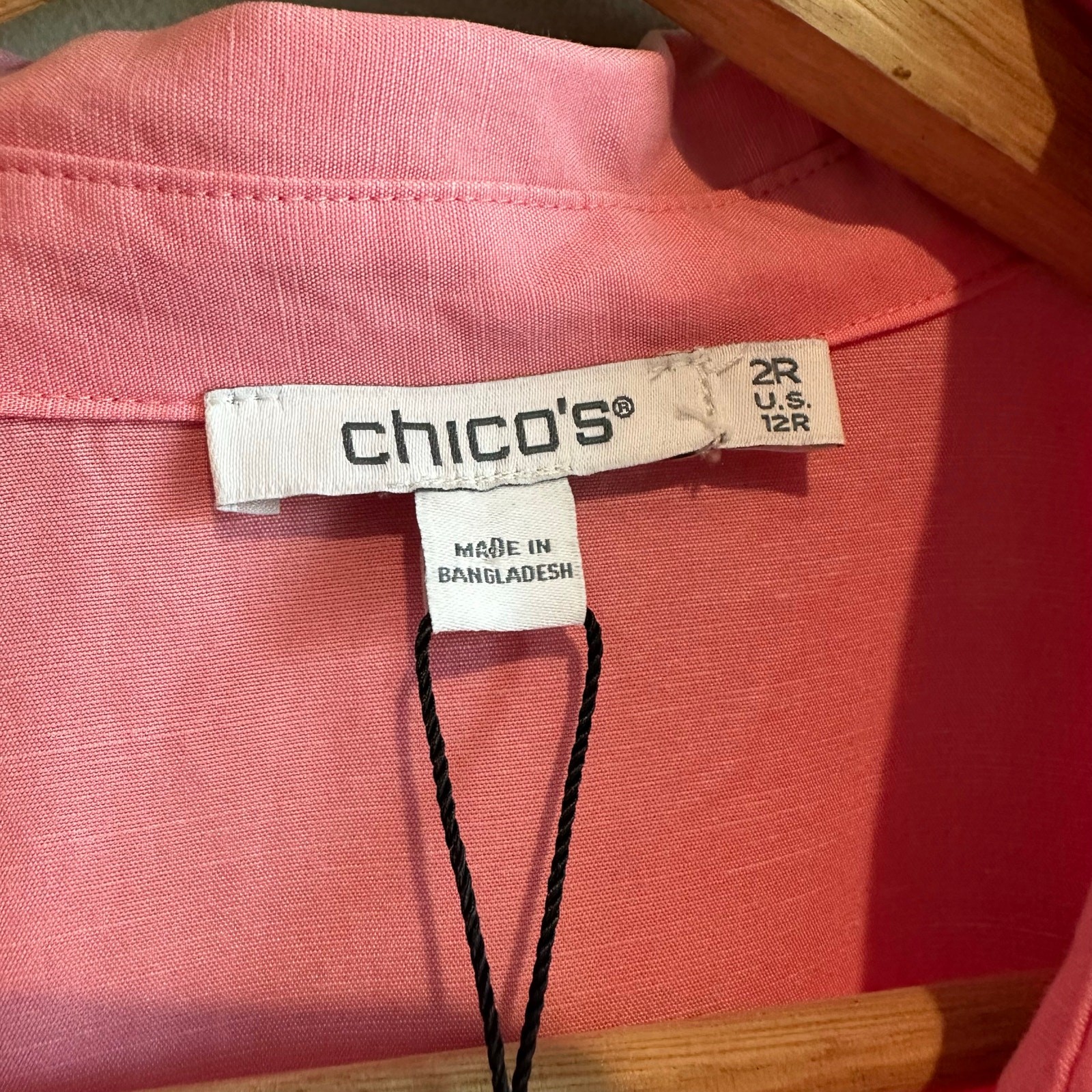Chico’s Tencel Blend Dolman Sleeve Button Up Blouse Shirt Sunset Dunes 2 L
