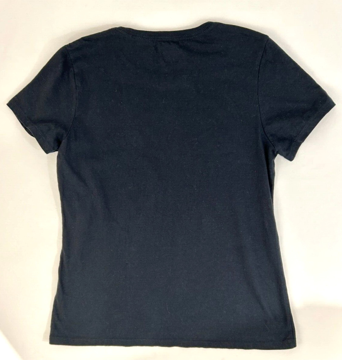 Women’s Retro MTV Logo Graphic Tee Black Scoop Neck Short Sleeve T-Shirt Size S